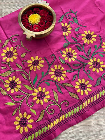 SKABP60 Art Silk Kanthawork Blouse Piece