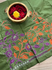 SKABP61 Art Silk Kanthawork Blouse Piece