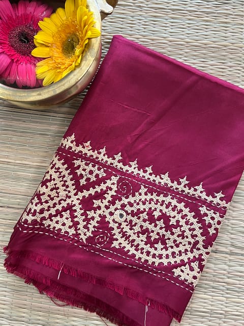 SKUBP7 Art SIlk Kutchwork Blouse Piece