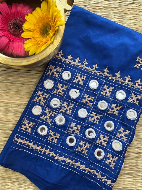 SKUBP16 Art Silk Kutchwork Blouse Piece