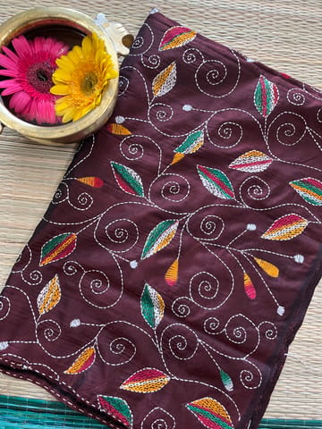 SKABP62 Art Silk Allover Kanthawork Blouse Piece