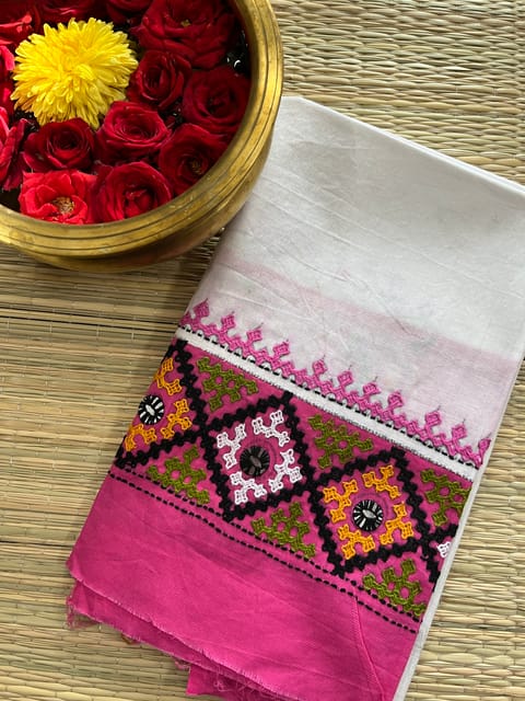 DKUBP81 Dual Color Kutchwork Blouse Piece