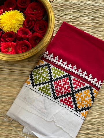 DKUBP92 Dual Color Kutchwork Blouse Piece