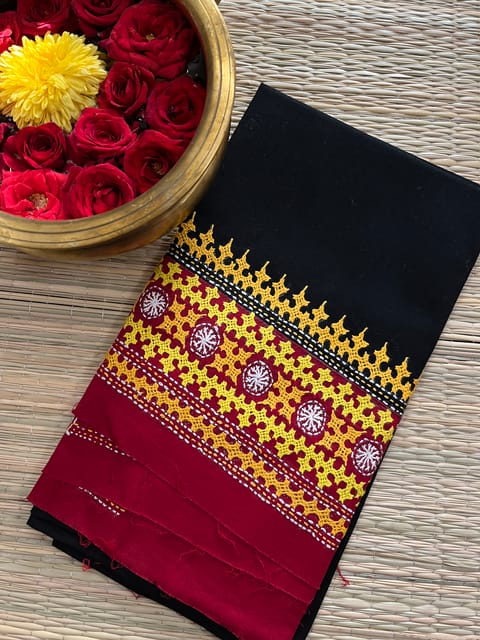 DKUBP99 Dual Color Kutchwork Blouse Piece