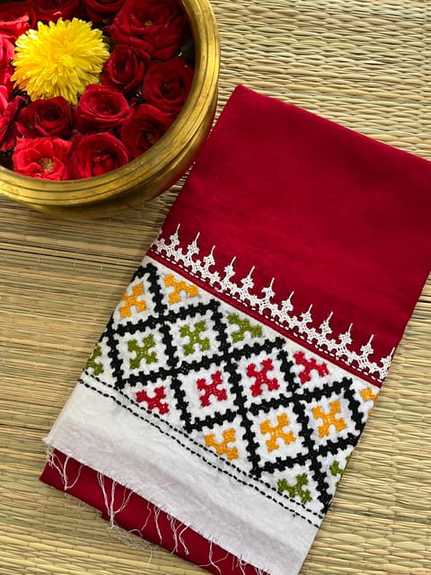 DKUBP108 Dual Color Kutchwork Blouse Piece