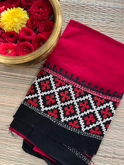 DKUBP114 Dual Color Kutchwork Blouse Piece