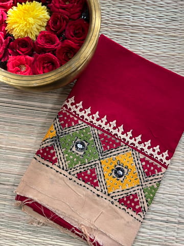 DKUBP116 Dual Color Kutchwork Blouse Piece