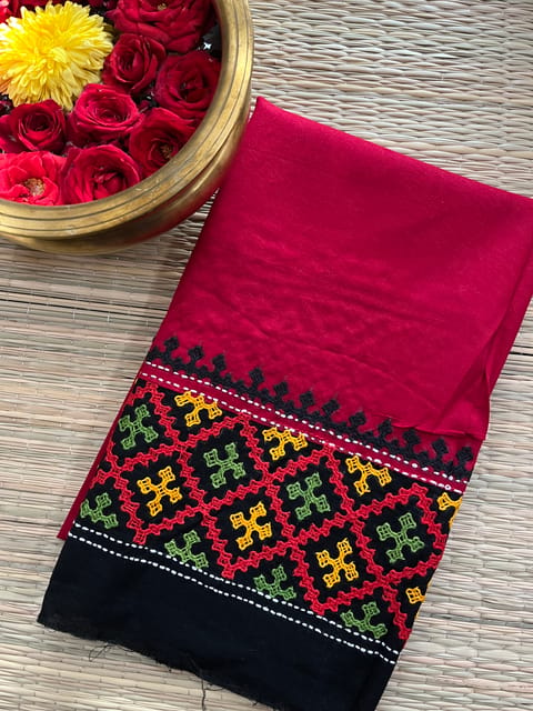 DKUBP118 Dual Color Kutchwork Blouse Piece