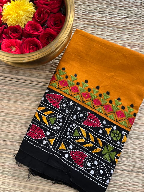 DKABP52 Dual Color Kanthawork Blouse Piece