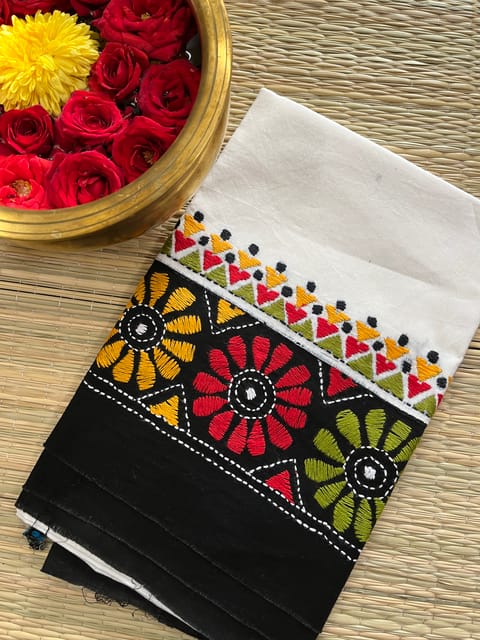 DKABP58 Dual Color Kanthawork Blouse Piece