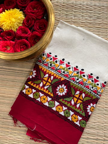 DKABP59 Dual Color Kanthawork Blouse Piece