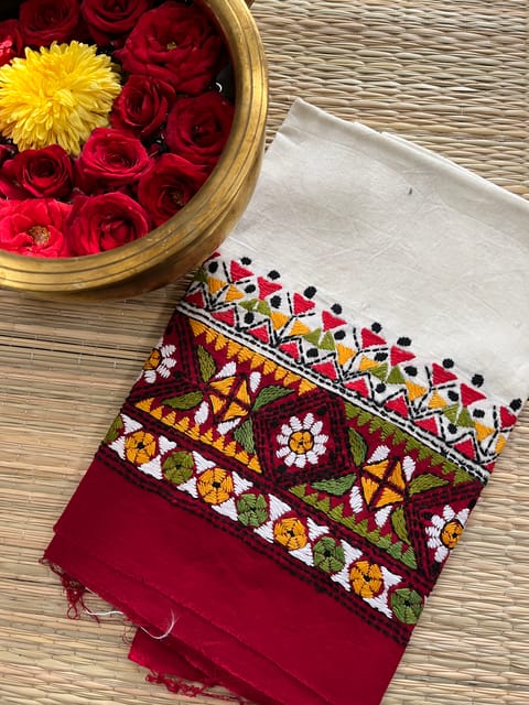 DKABP59 Dual Color Kanthawork Blouse Piece