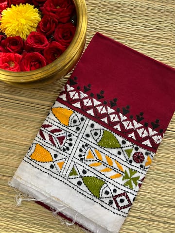 DKABP64 Dual Color Kanthawork Blouse Piece