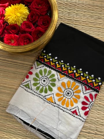 DKABP66 Dual Color Kanthawork Blouse Piece