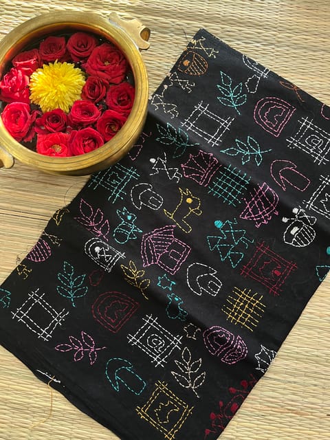 AKBP106 Allover Kanthawork Blouse Piece