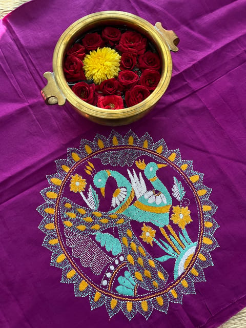 DKBP70 Designer Kanthawork Blouse Piece