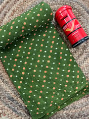 MEHNDI GREEN Bandhani Fabric