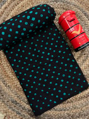 EMERALD BLACK Bandhani Fabric