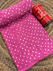 PINK Bandhani Fabric