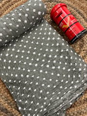 GREY Bandhani Fabric