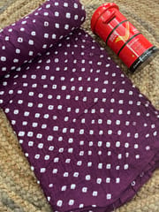 WINE Bandhani Fabric