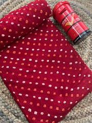 DESI RED Bandhani Fabric