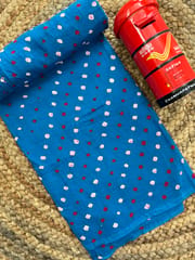 SKY BLUE Bandhani Fabric