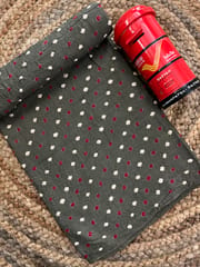 HOT GREY Bandhani Fabric