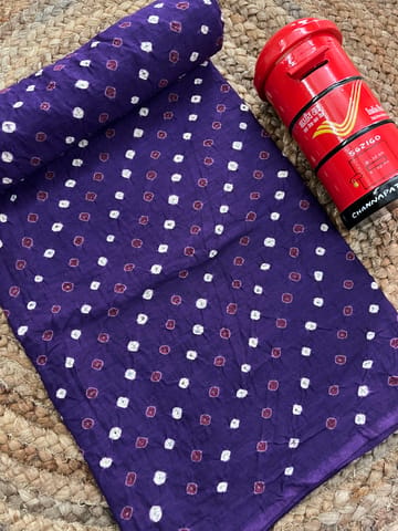 HOT PURPLE Bandhani Fabric