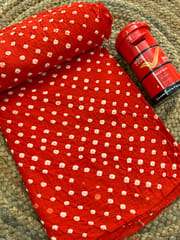 ORANGE Bandhani Fabric