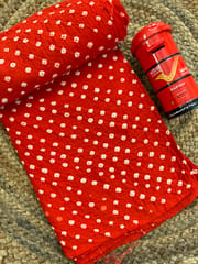 ORANGE Bandhani Fabric