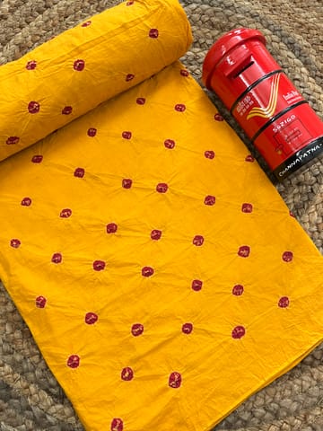 HALDI YELLOW Bandhani Fabric