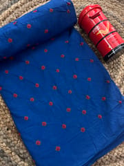 HOT BLUE Bandhani Fabric